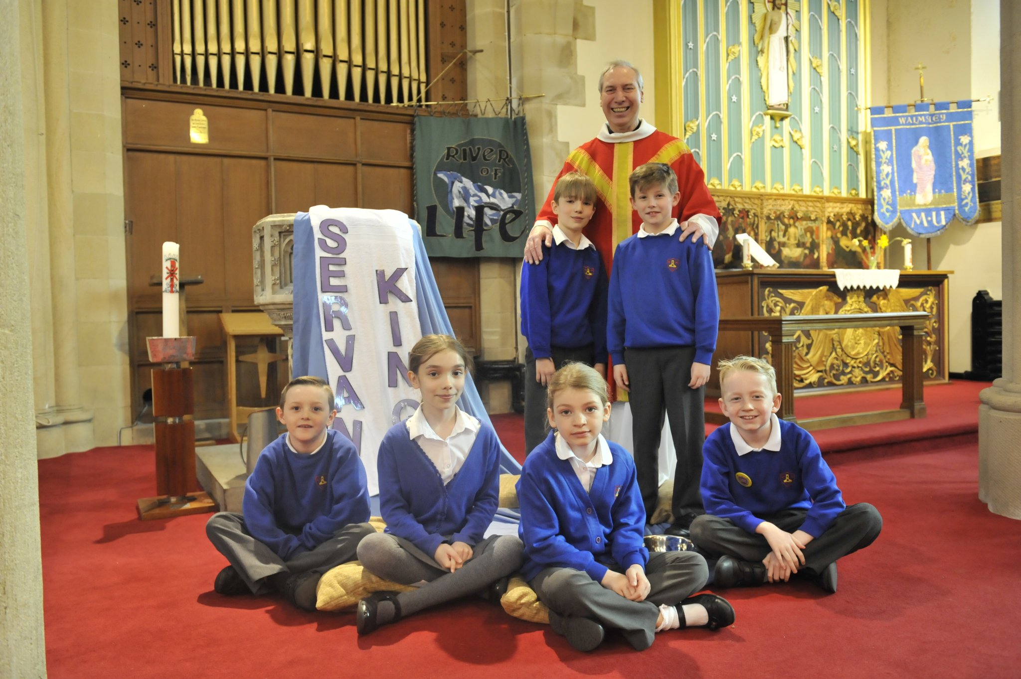 Image of School Harvest Service in Church