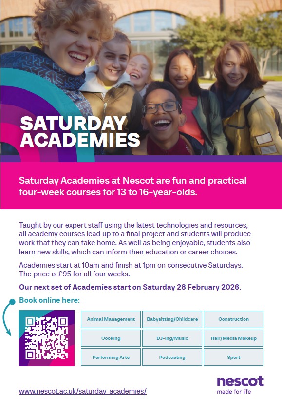 Image of NESCOT Saturday Academies