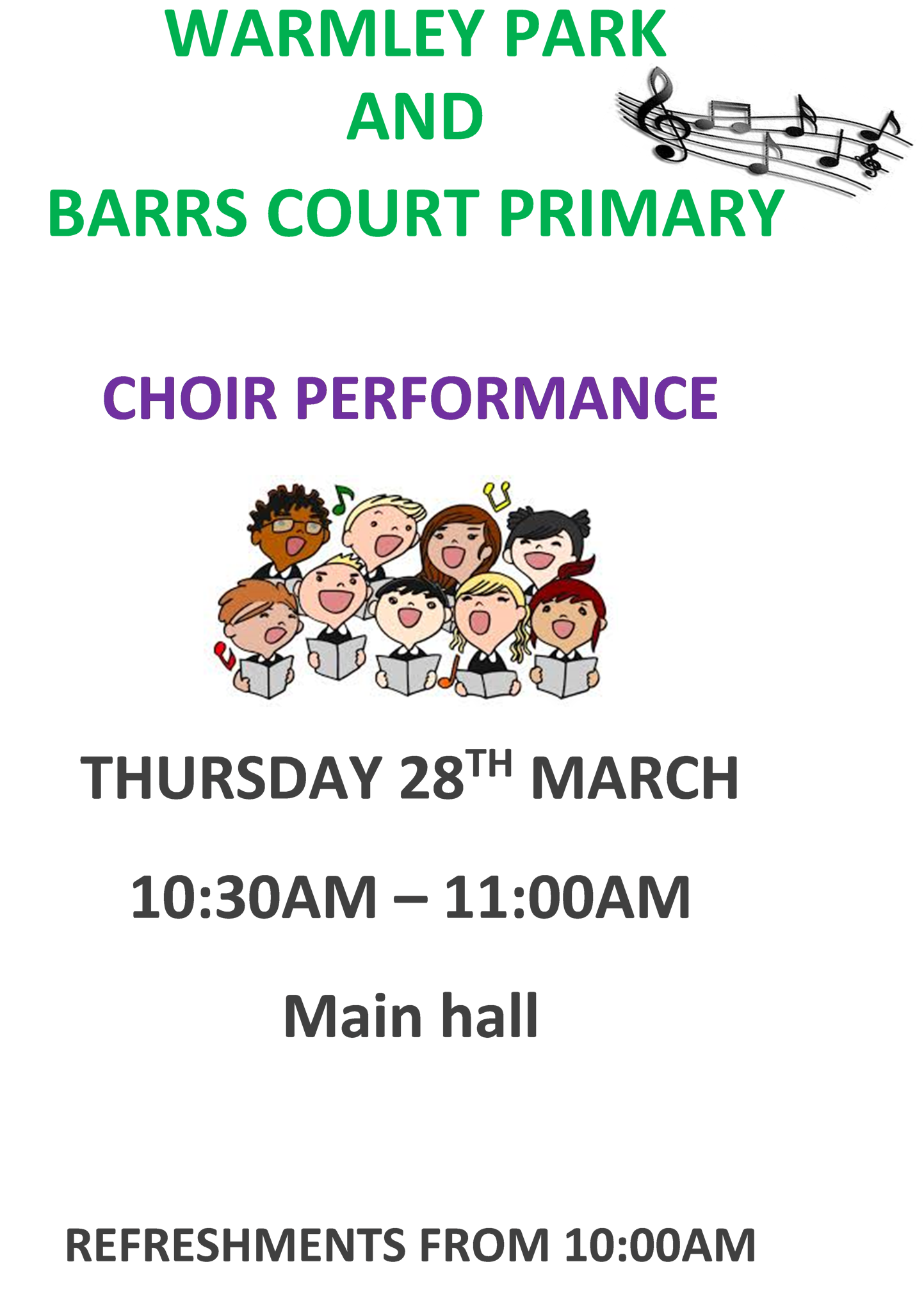 Image of Choir Performance with Barrs Court Primary