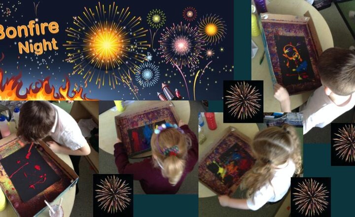 Image of Firework Painting - Foundation Stage Art 