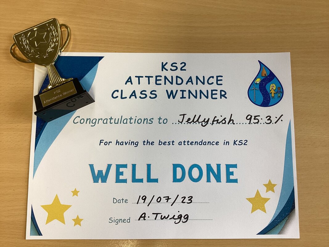 Image of Attendance Award!