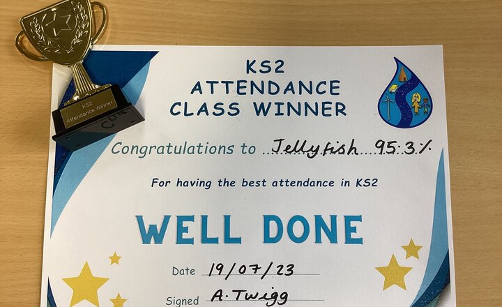 Image of Attendance Award!