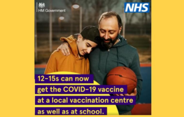 Image of Coronavirus (COVID-19) vaccine for children aged 12 to 15