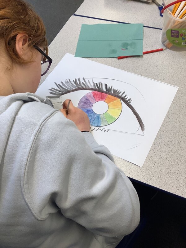 Image of KS4 watercolour art lesson