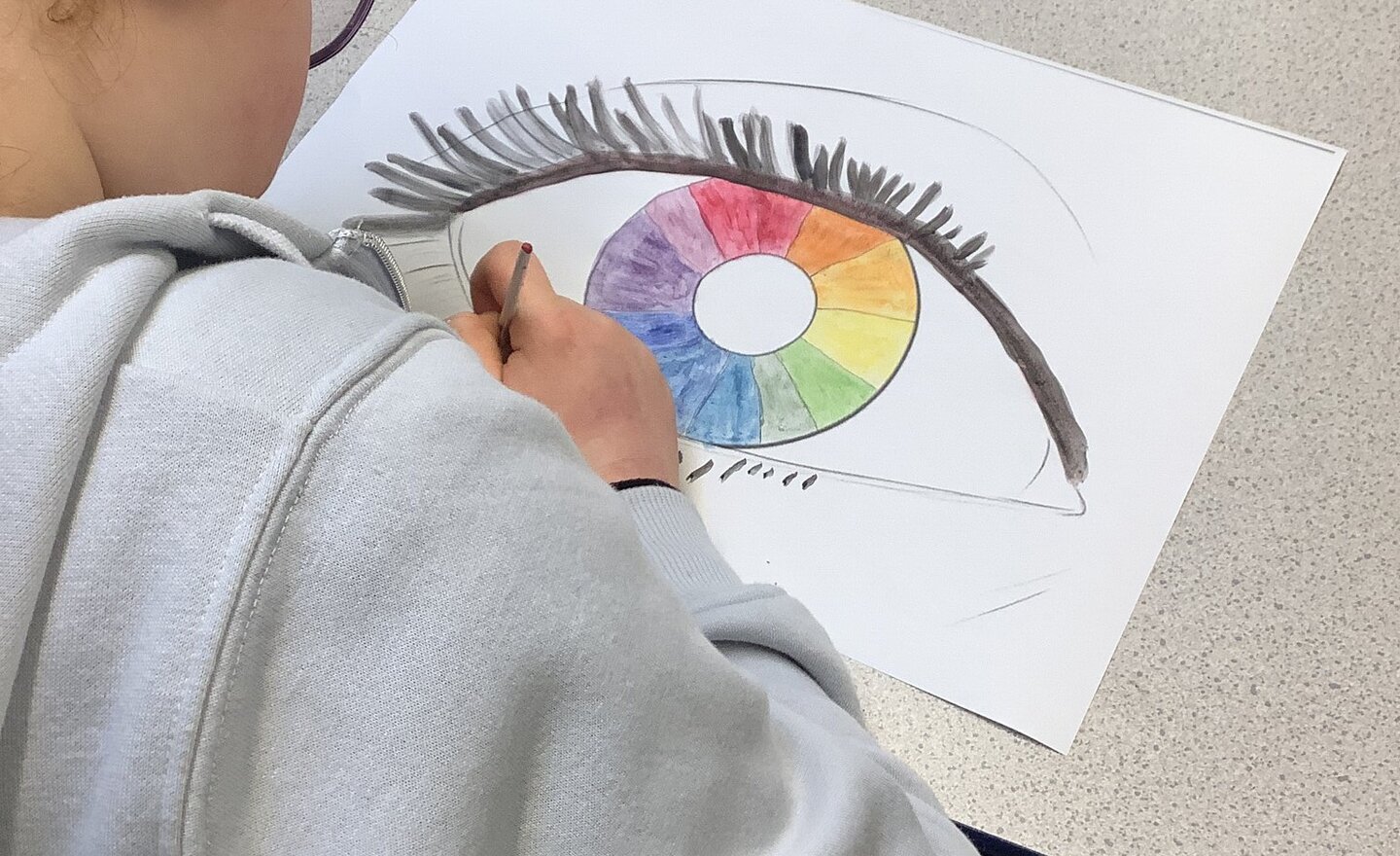 Image of KS4 watercolour art lesson