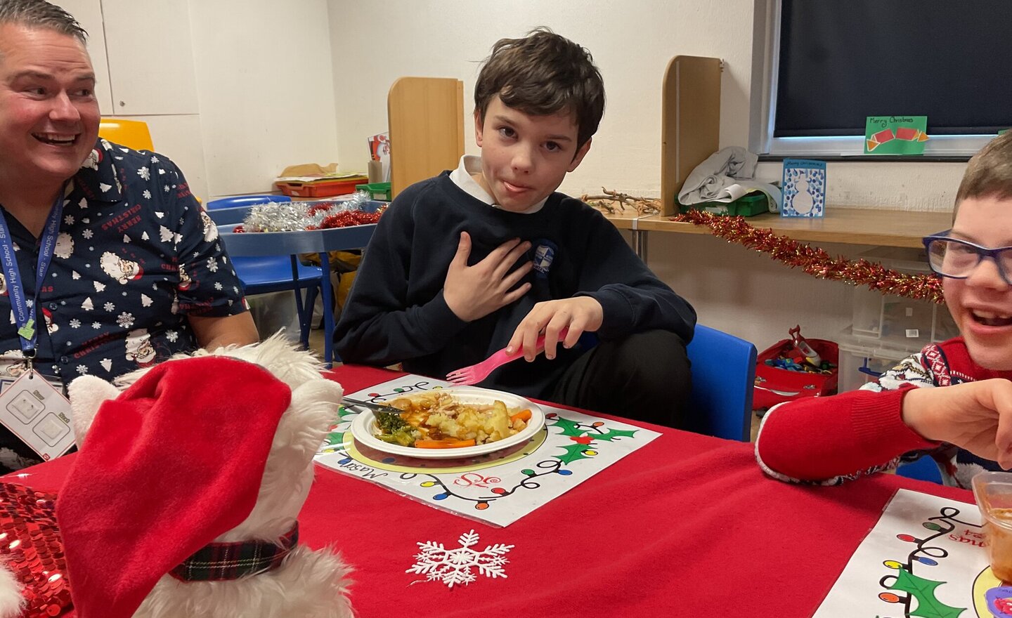 Image of Christmas dinner in KS3S