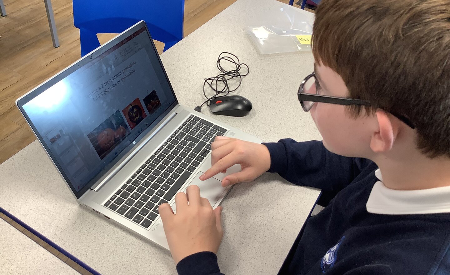 Image of KS3H using laptops in Mr Croft's Computing lesson