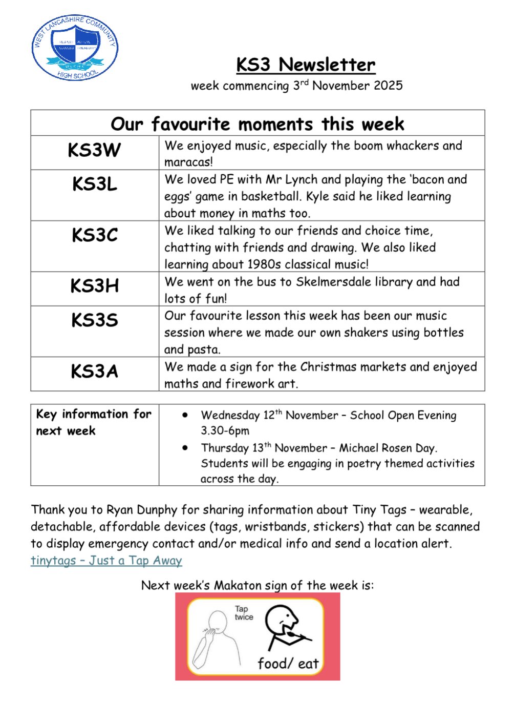 Image of KS3 Weekly Newsletter 07.11.25