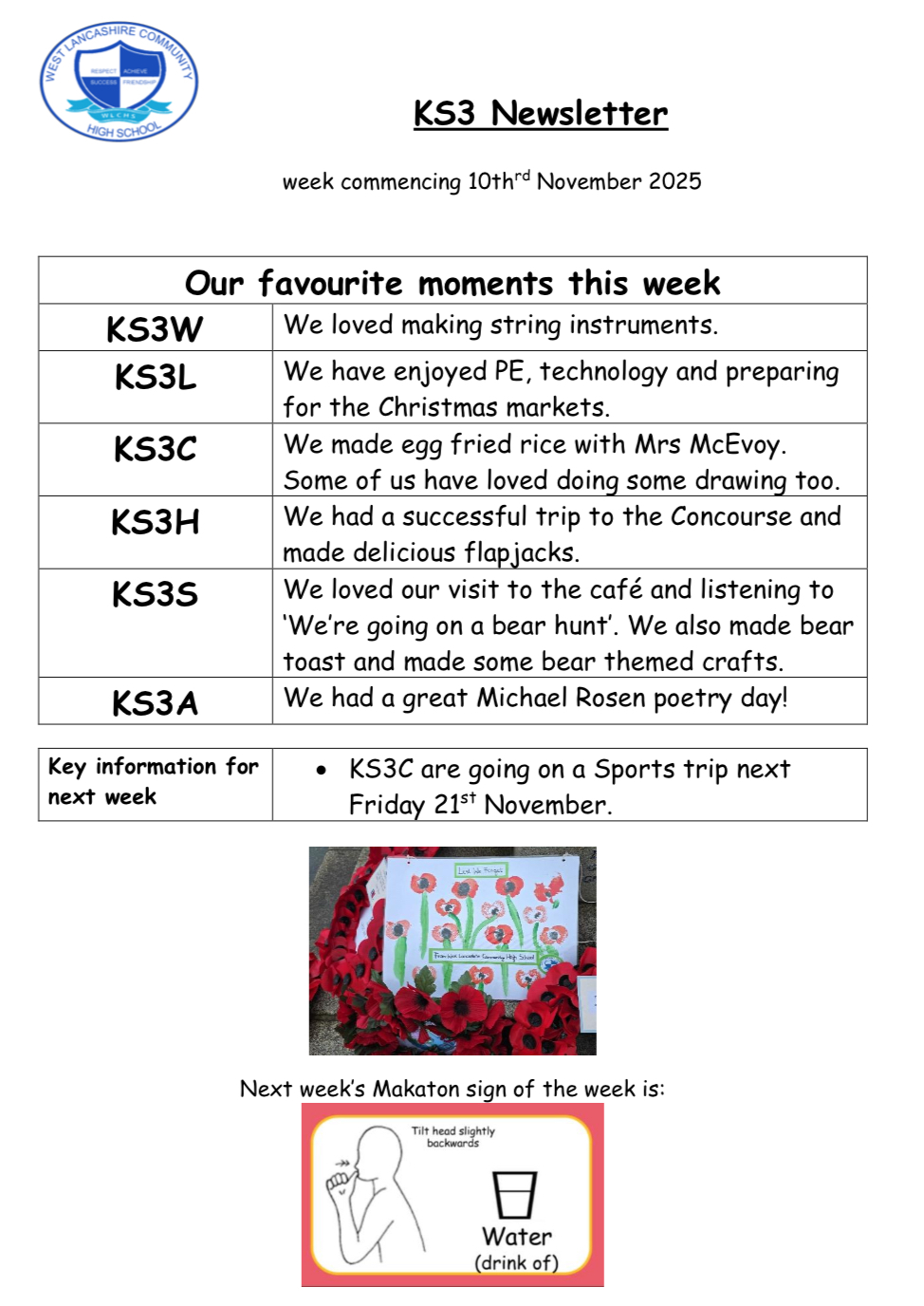 Image of KS3 Newsletter 14.11.25