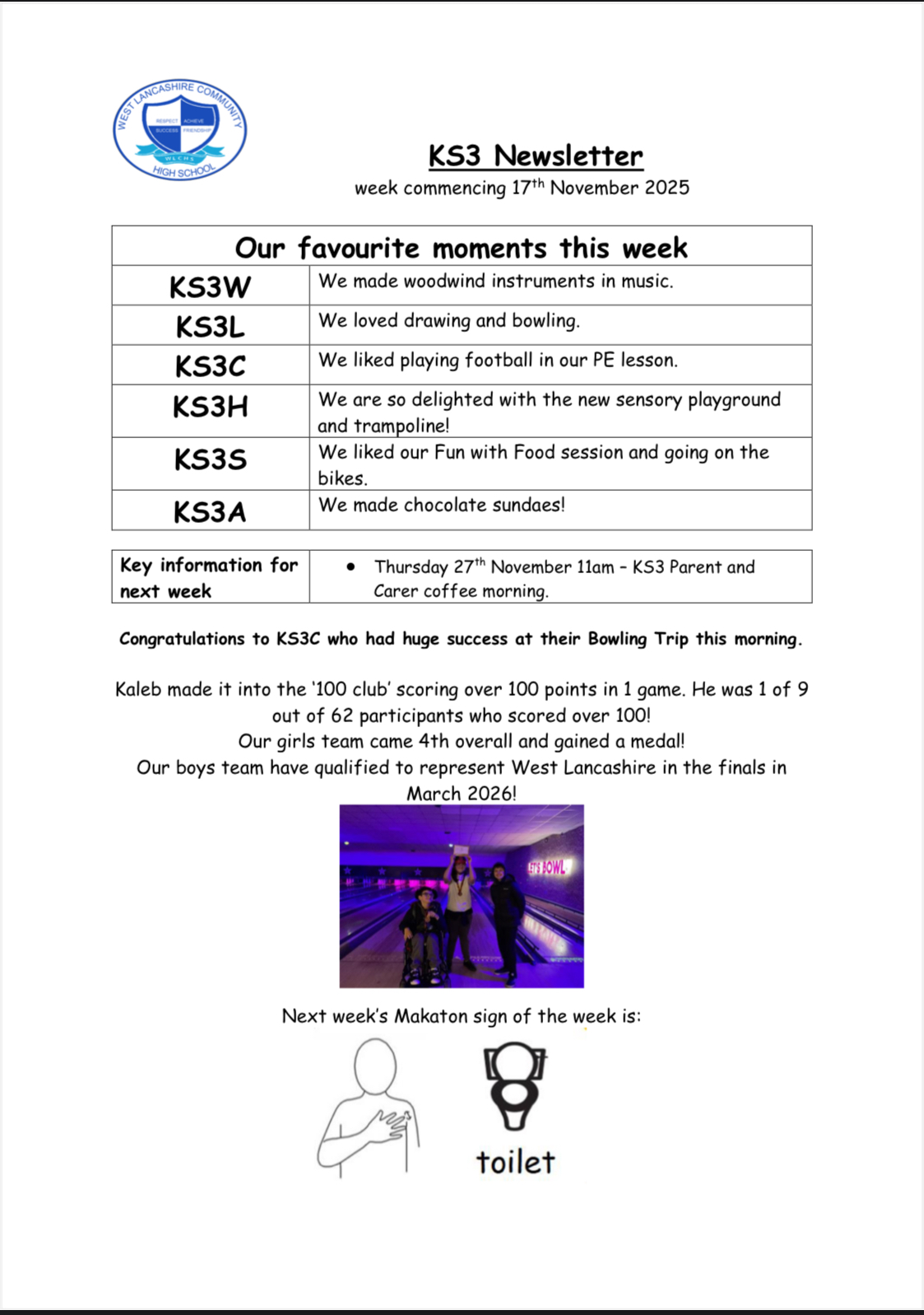 Image of KS3 Newsletter 21.11.25
