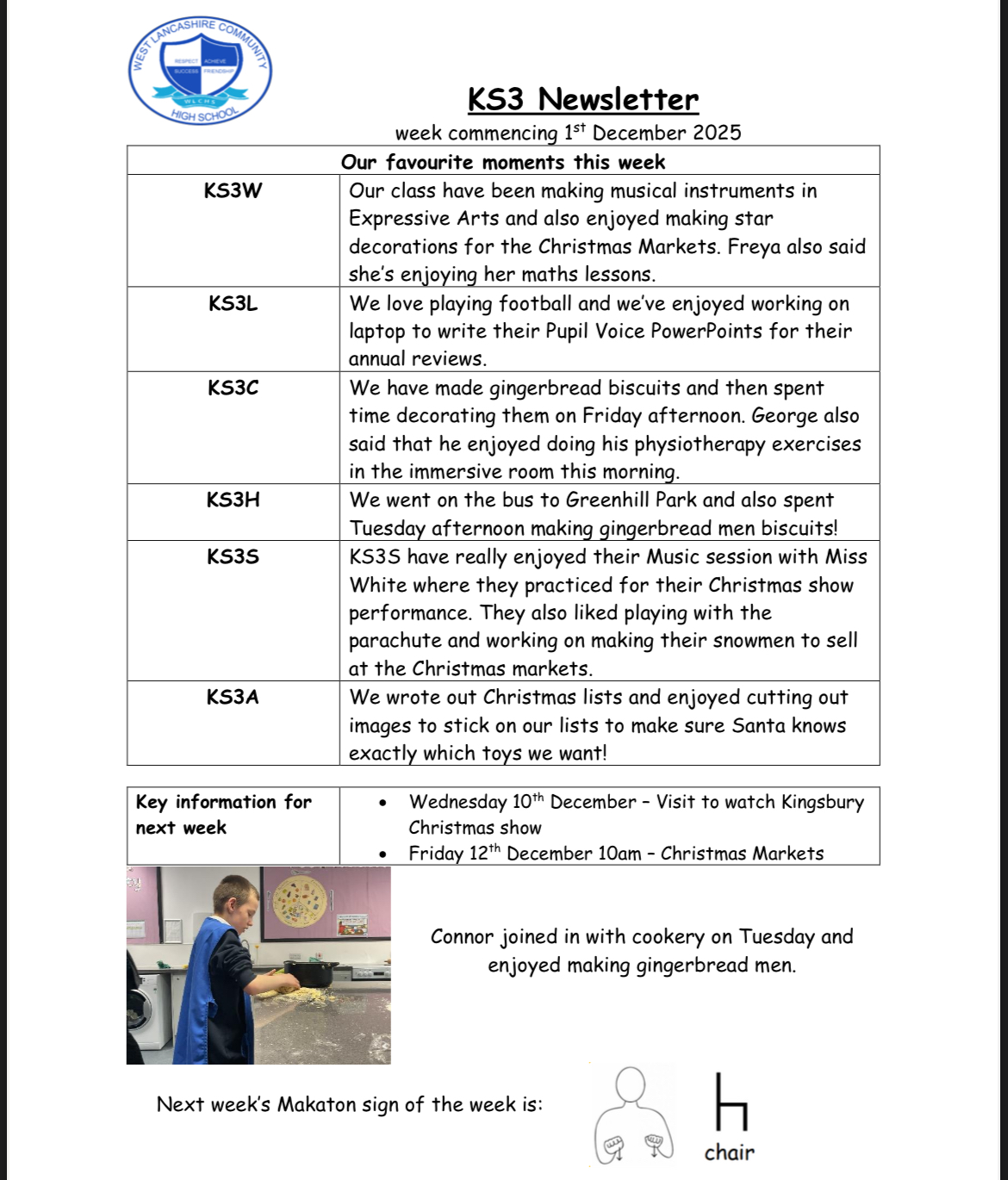 Image of KS3 Newsletter 05.12.25