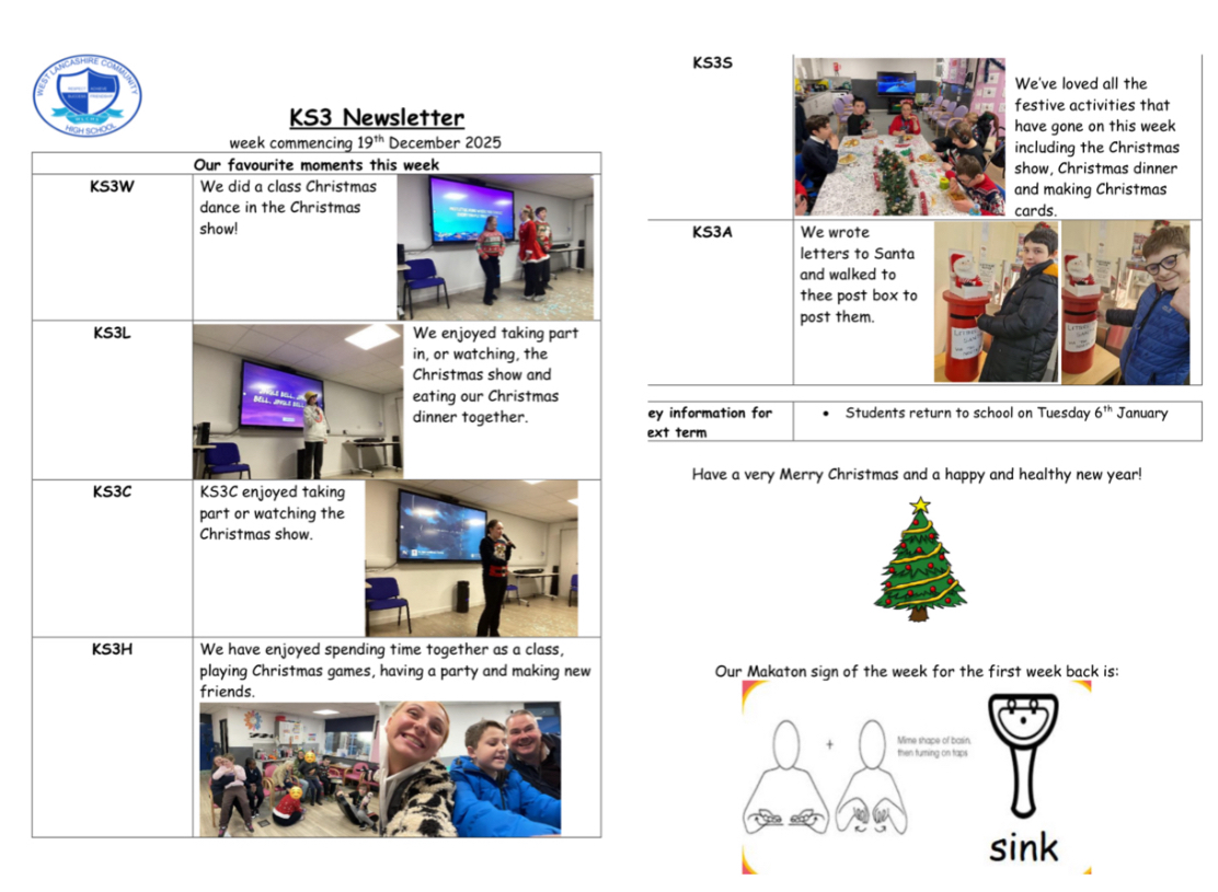 Image of KS3 Newsletter 19.12.25
