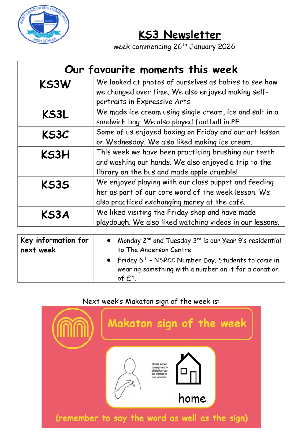 Image of KS3 Newsletter 30.01.26