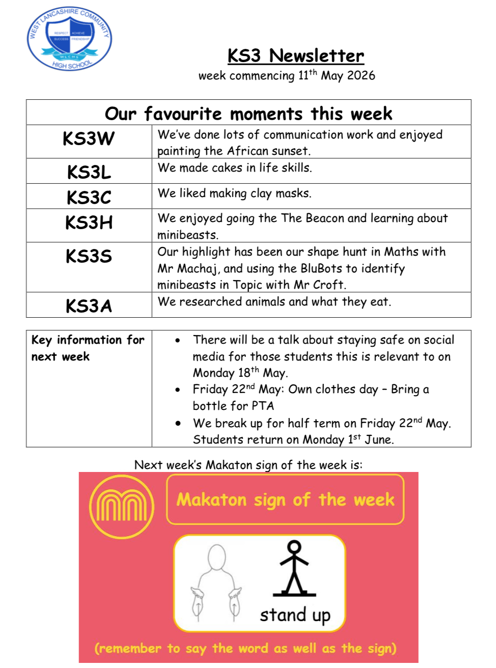 Image of KS3 Newsletter 15.05.26