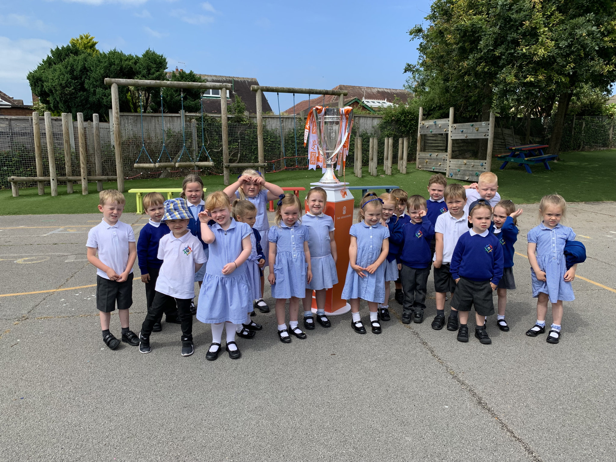 Image of Blackpool FC Playoff Trophy Visit ! 