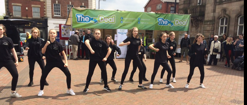 Image of Our Dancers promote "The Deal" for Wigan Council