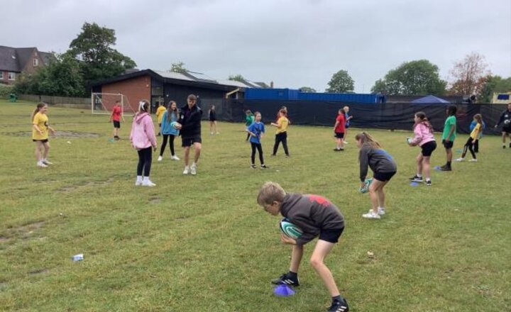 Image of Rugby Coaching for Kestrels, thanks to Finn!