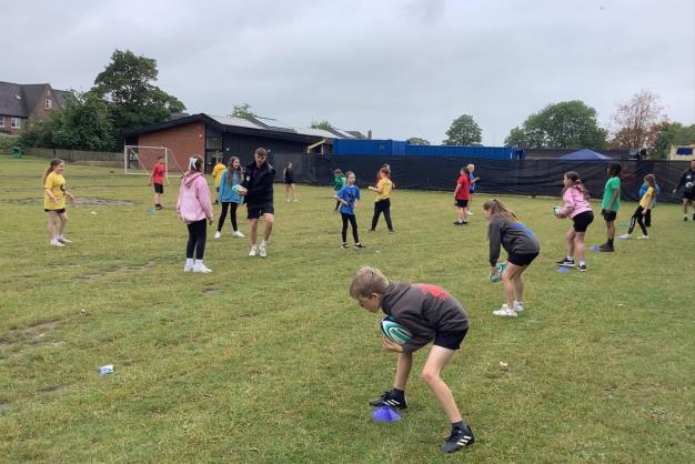 Image of Rugby Coaching for Kestrels, thanks to Finn!