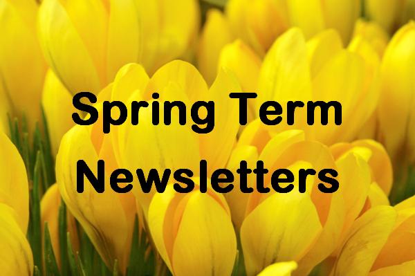 Image of Spring term newsletters.