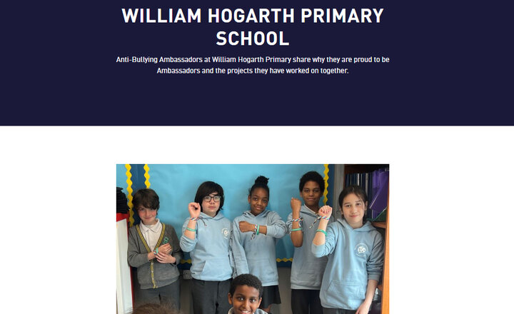 Image of William Hogarth School featured on The Diana Award website