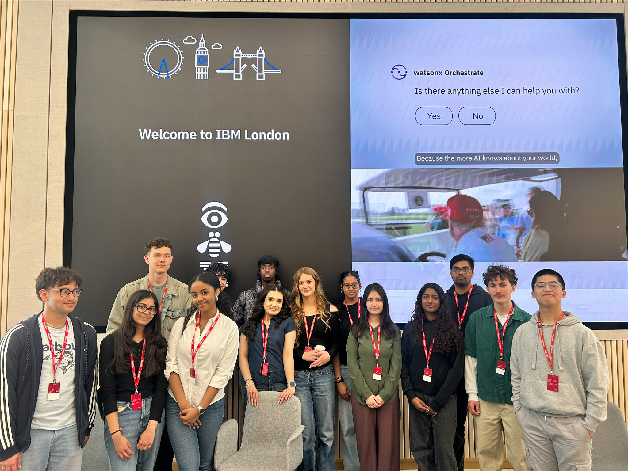 Image of Year 12 visit to IBM offices