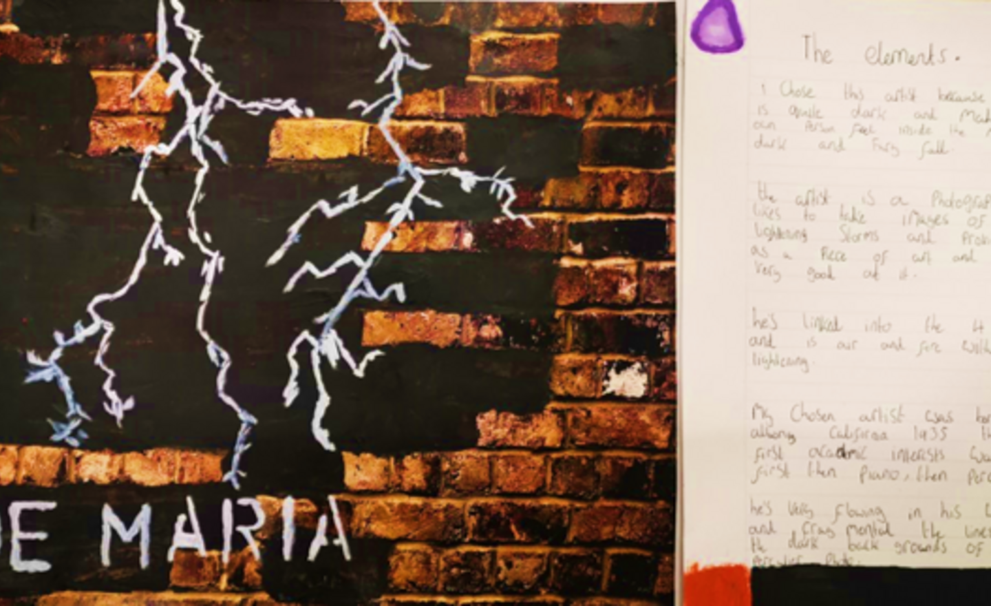 Image of KS4 Art Pupil Written Response - W De Maria