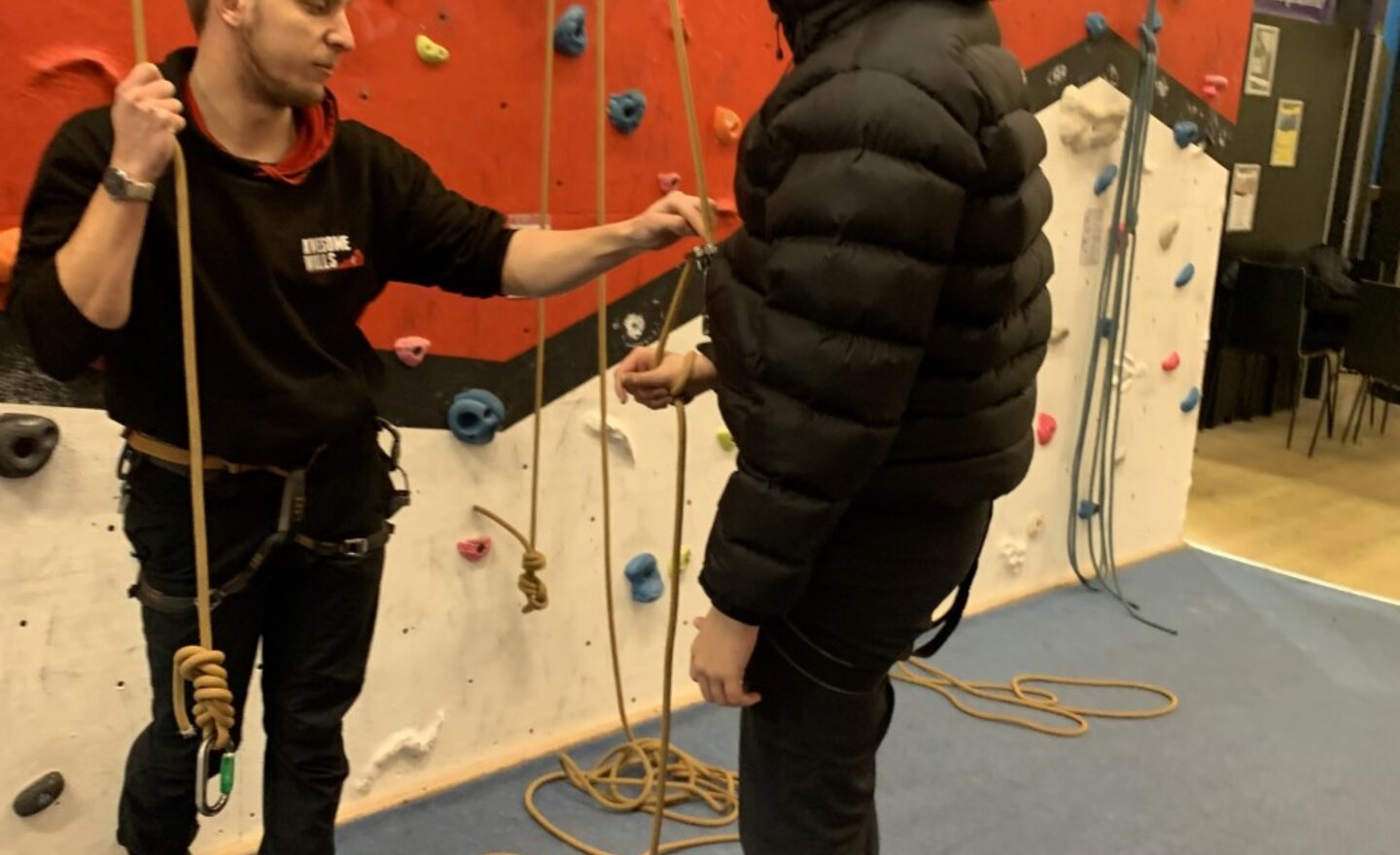 Image of KS4 Developing their 'Belay' Technique at Awesome Walls