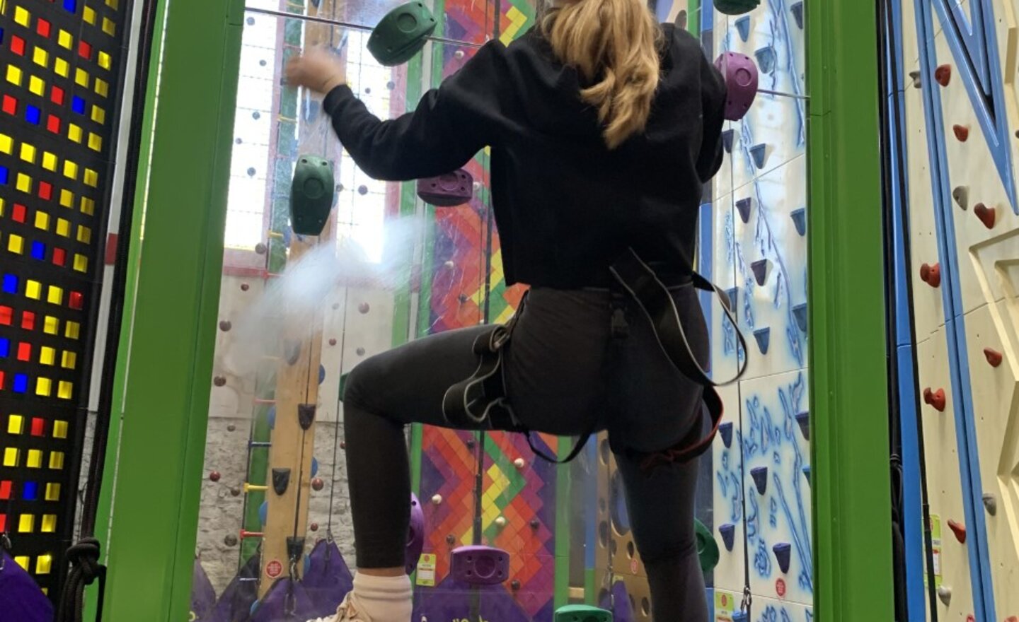 Image of KS3 Pupil Learning the "Ropes" at  Awesome Walls