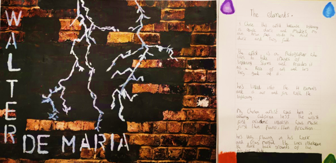 Image of KS4 Art Pupil Written Response - W De Maria