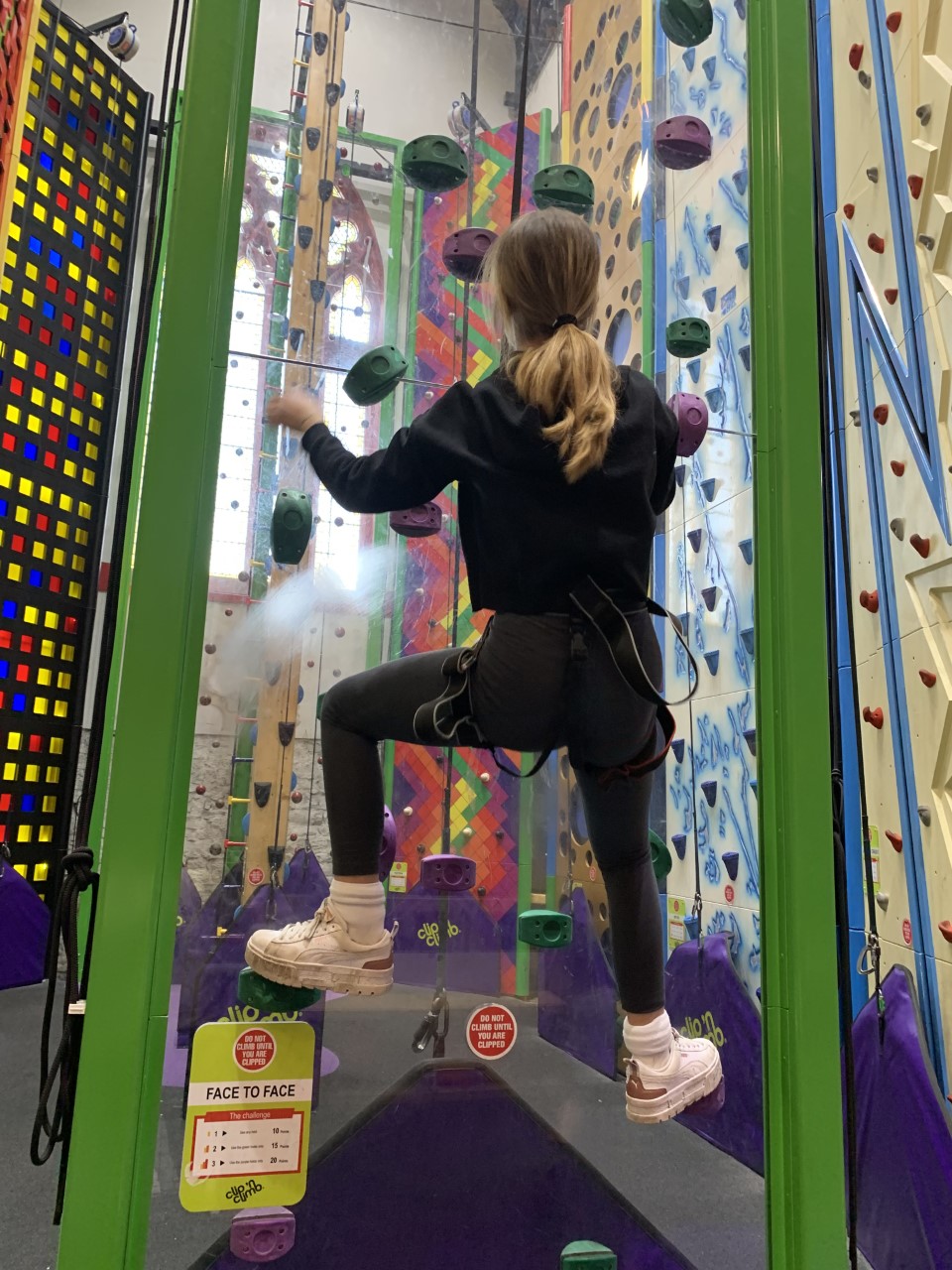 Image of KS3 Pupil Learning the "Ropes" at  Awesome Walls