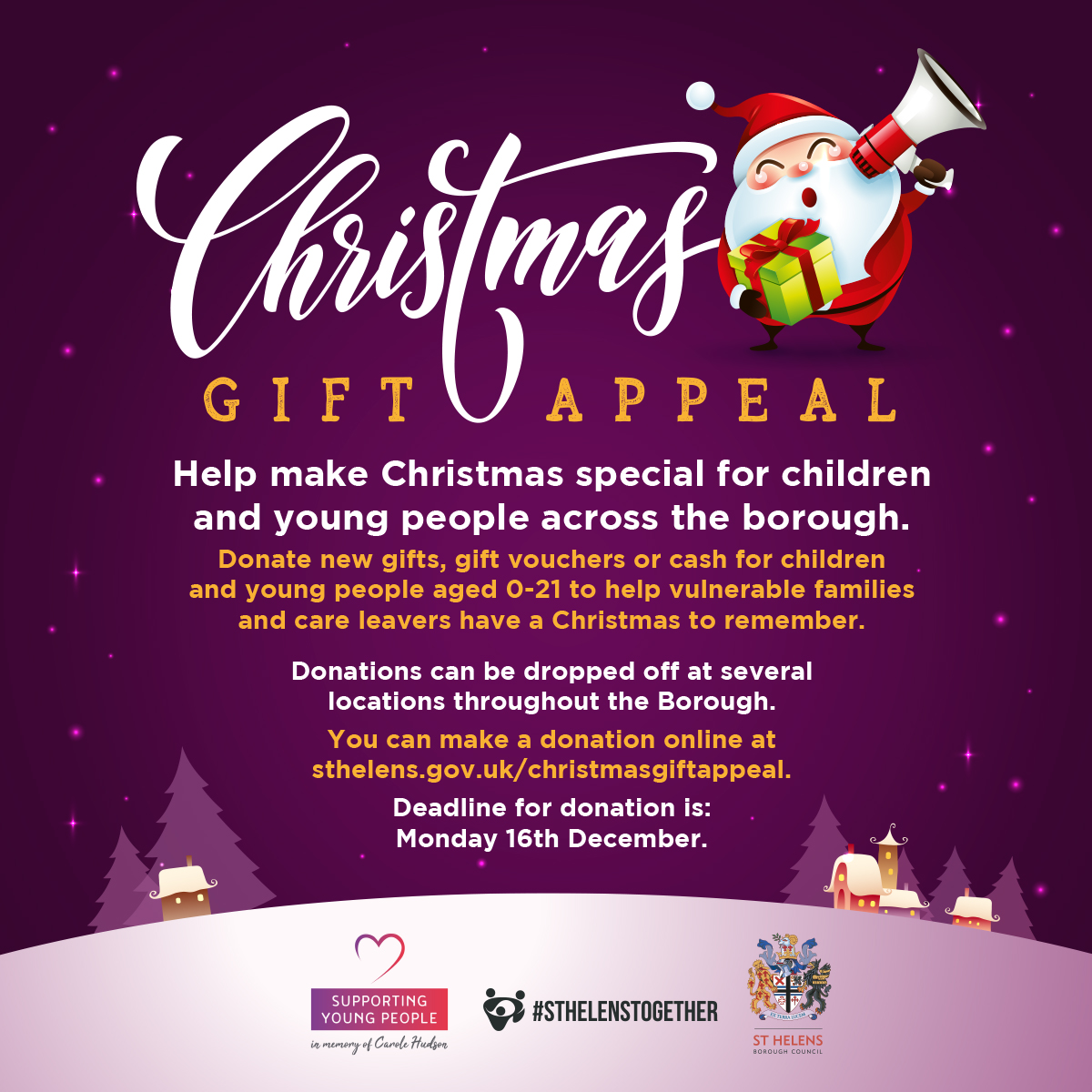 Image of St Helens Borough Council Christmas Gift Appeal 2024
