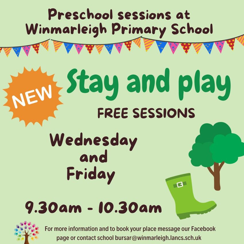 Free Stay And Play Sessions Winmarleigh Church Of England Primary School