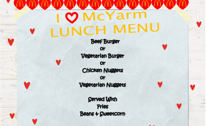 Image of McYarm Lunch Menu