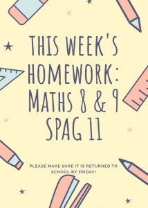 Image of Homework – 28th September