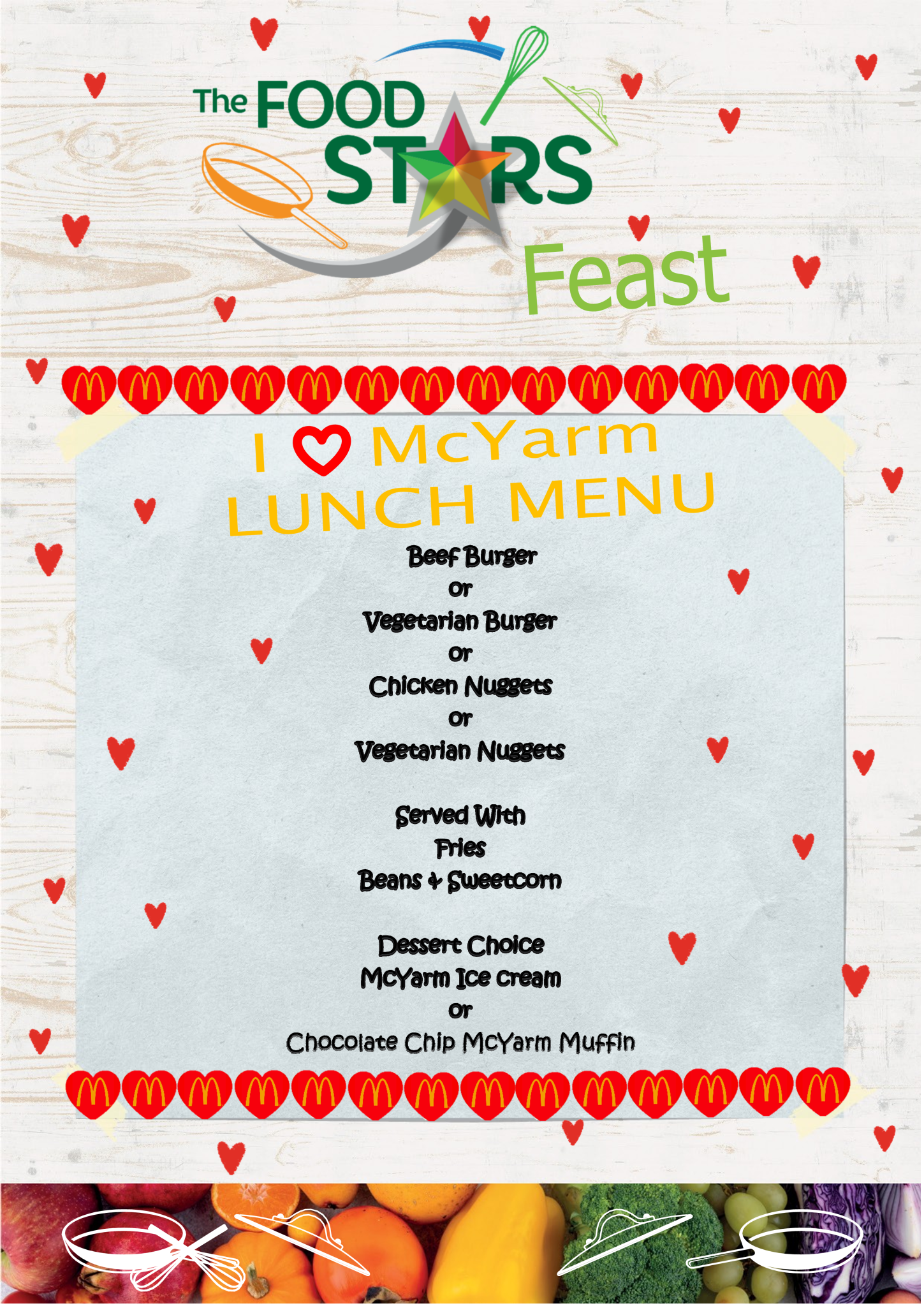Image of McYarm Lunch Menu