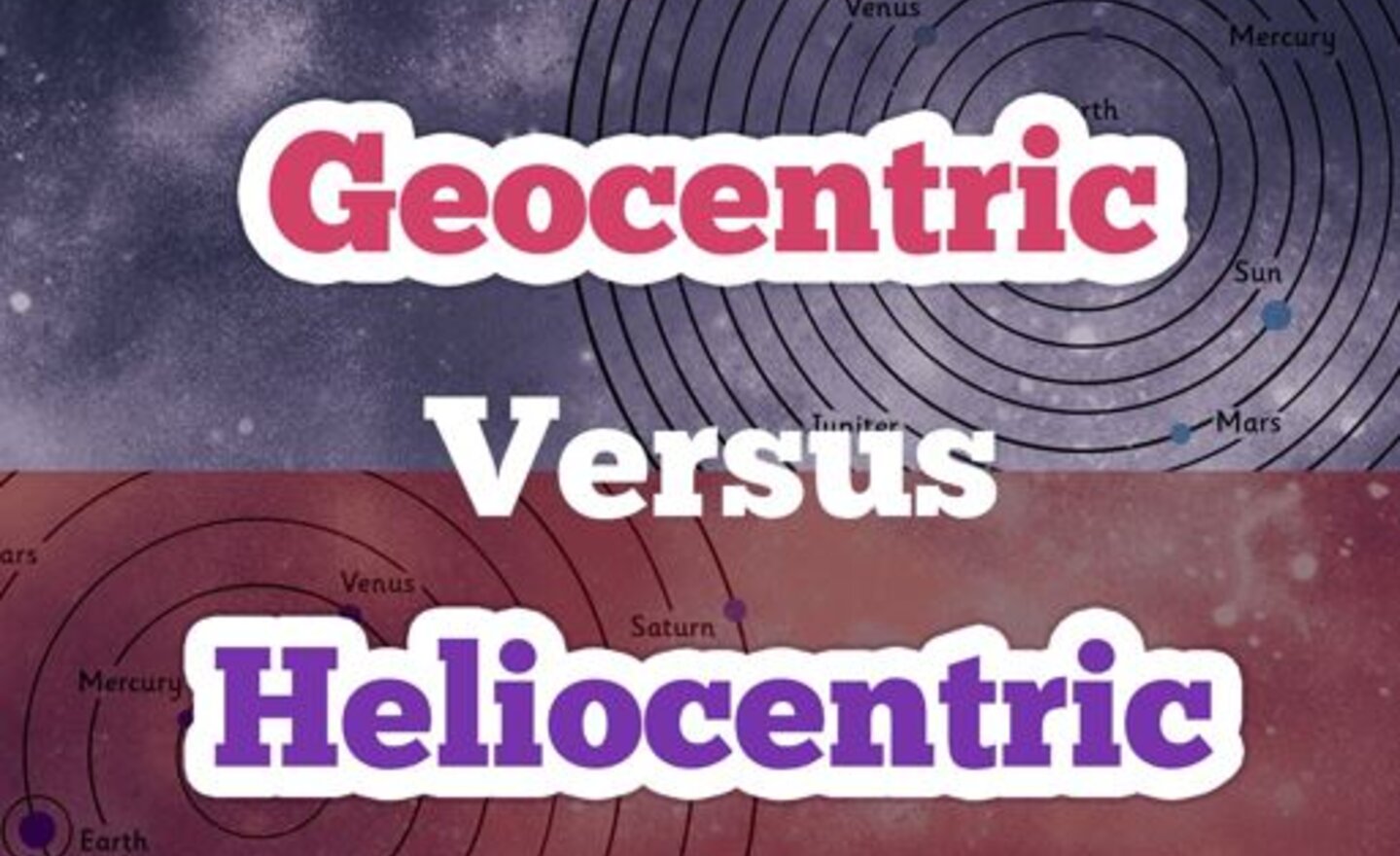 Image of Geocentric vs Heliocentric