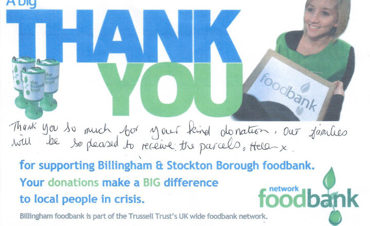 Image of Foodbank - Thank-you 