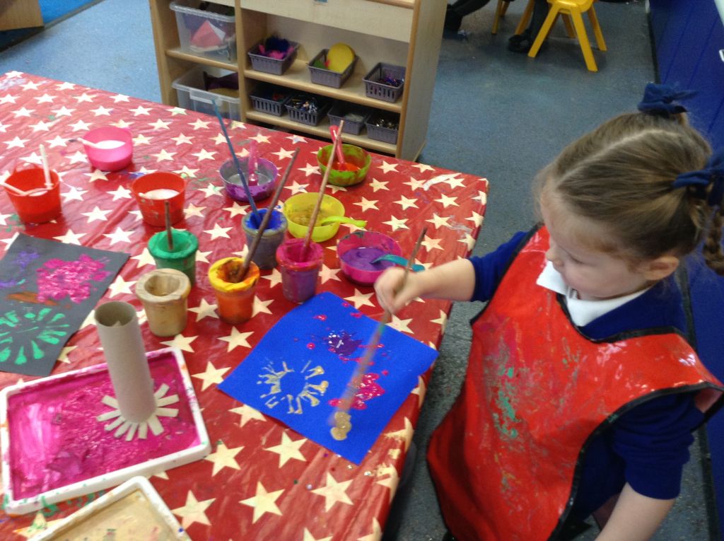 Image of Our new half term in Nursery started with a real pop, whizz and bang!