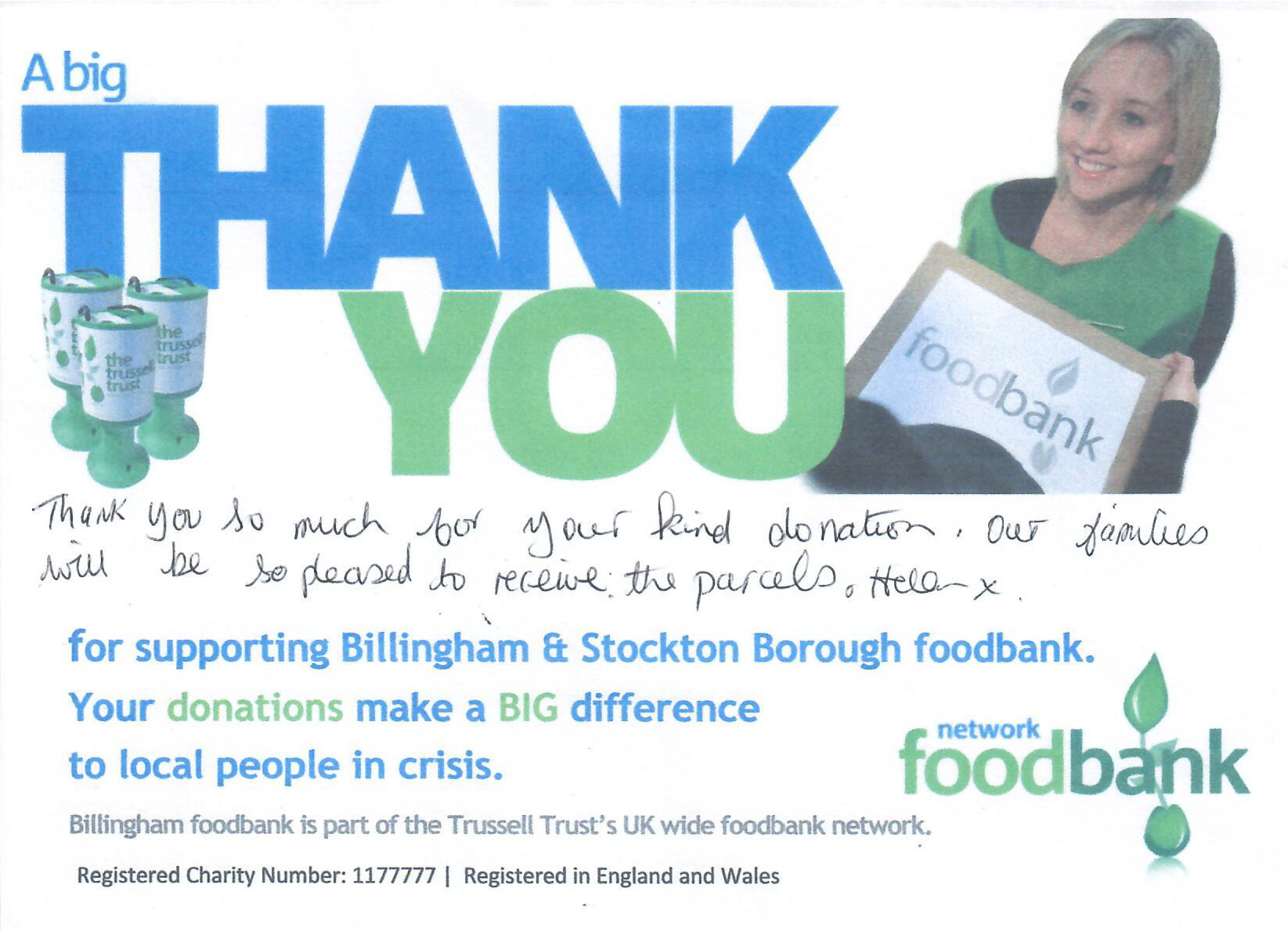 Image of Foodbank - Thank-you 