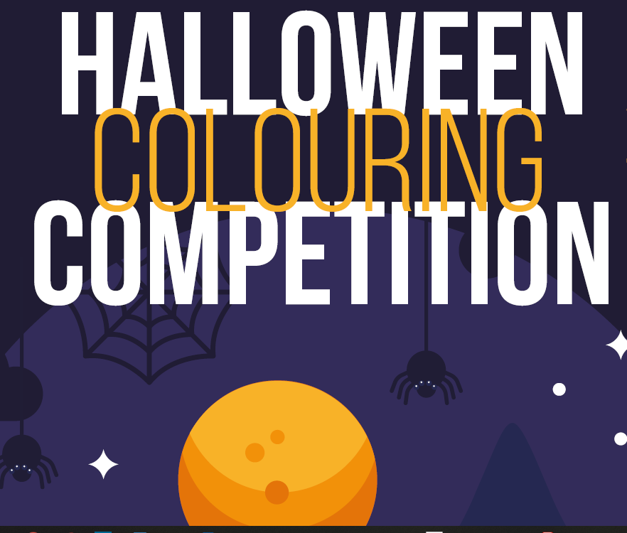 Image of Halloween colouring competition. 